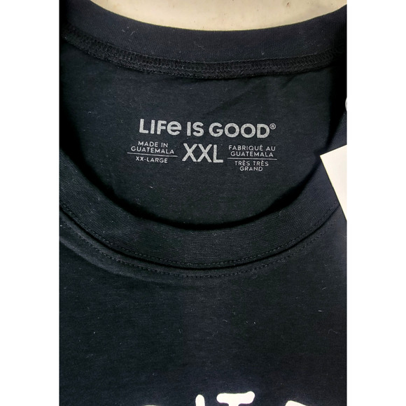 NWT Life Is Good Take It Easy T-Shirt Men’s XXL Black Graphic Short Sleeve Tee - Picture 2 of 7